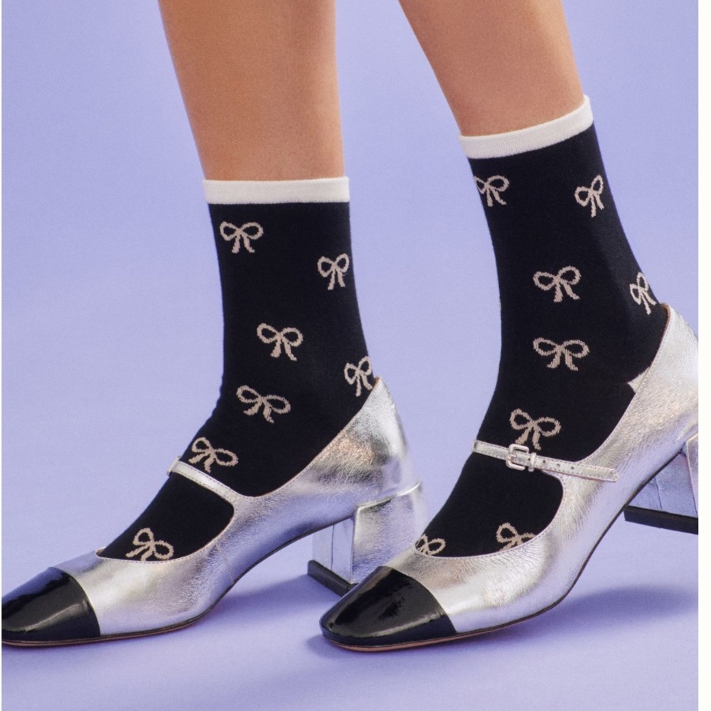 Anthropologie Vicenza ColorBlock MaryJanes Silver Patent Black Size 40 NIB